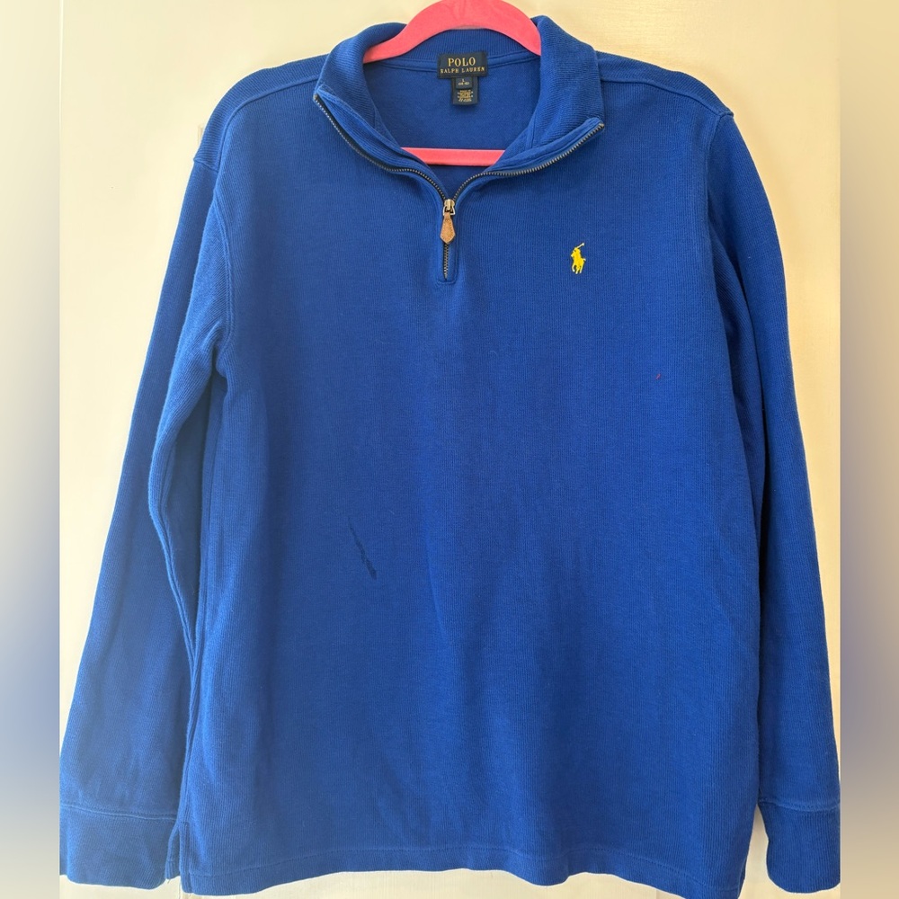 Polo by Ralph Lauren Boys Royal Blue Zip-Up Sweater size 14/16